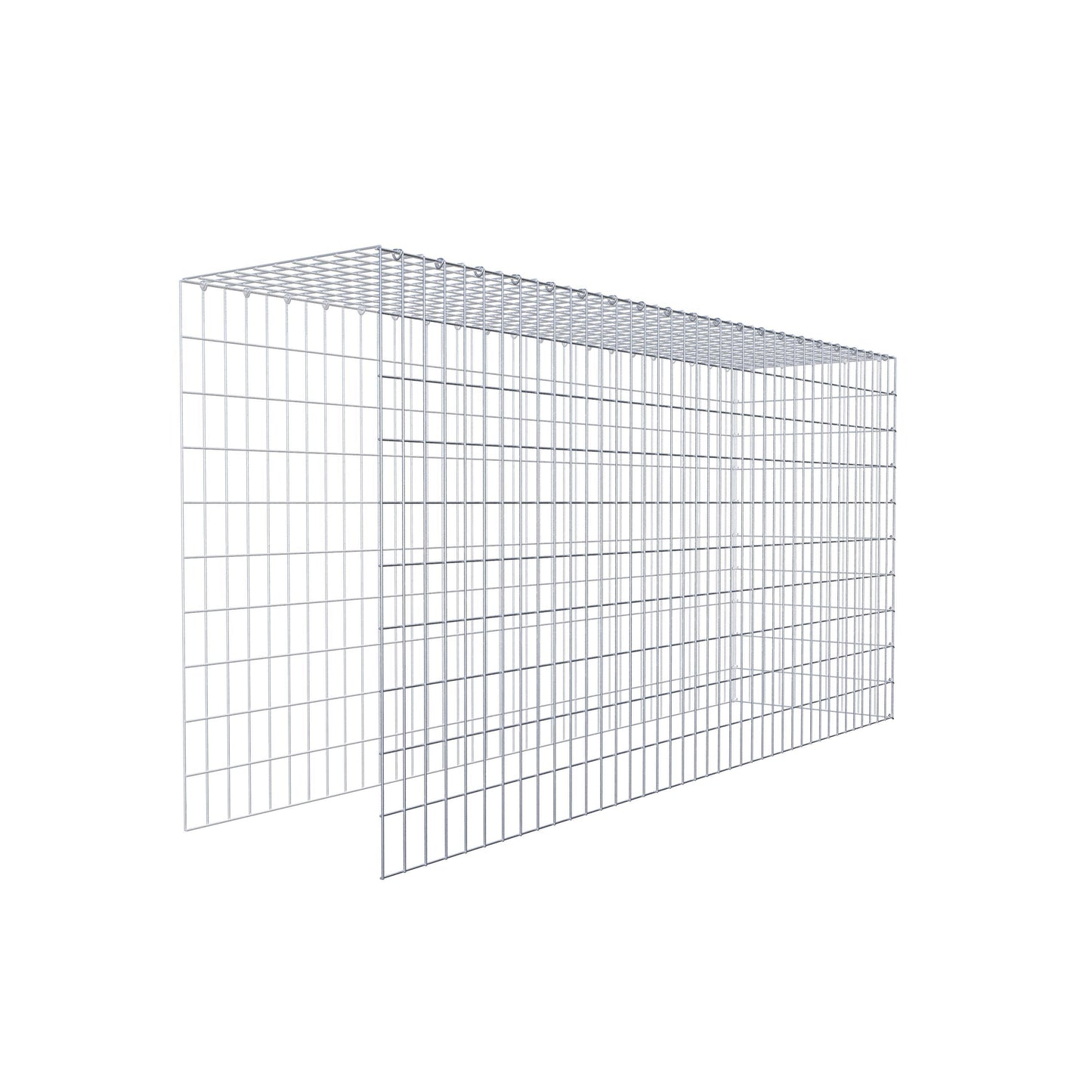 Fourche rapportée type 4 200 cm x 100 cm x 50 cm (L x H x P), mailles 5 cm x 10 cm, anneau en C