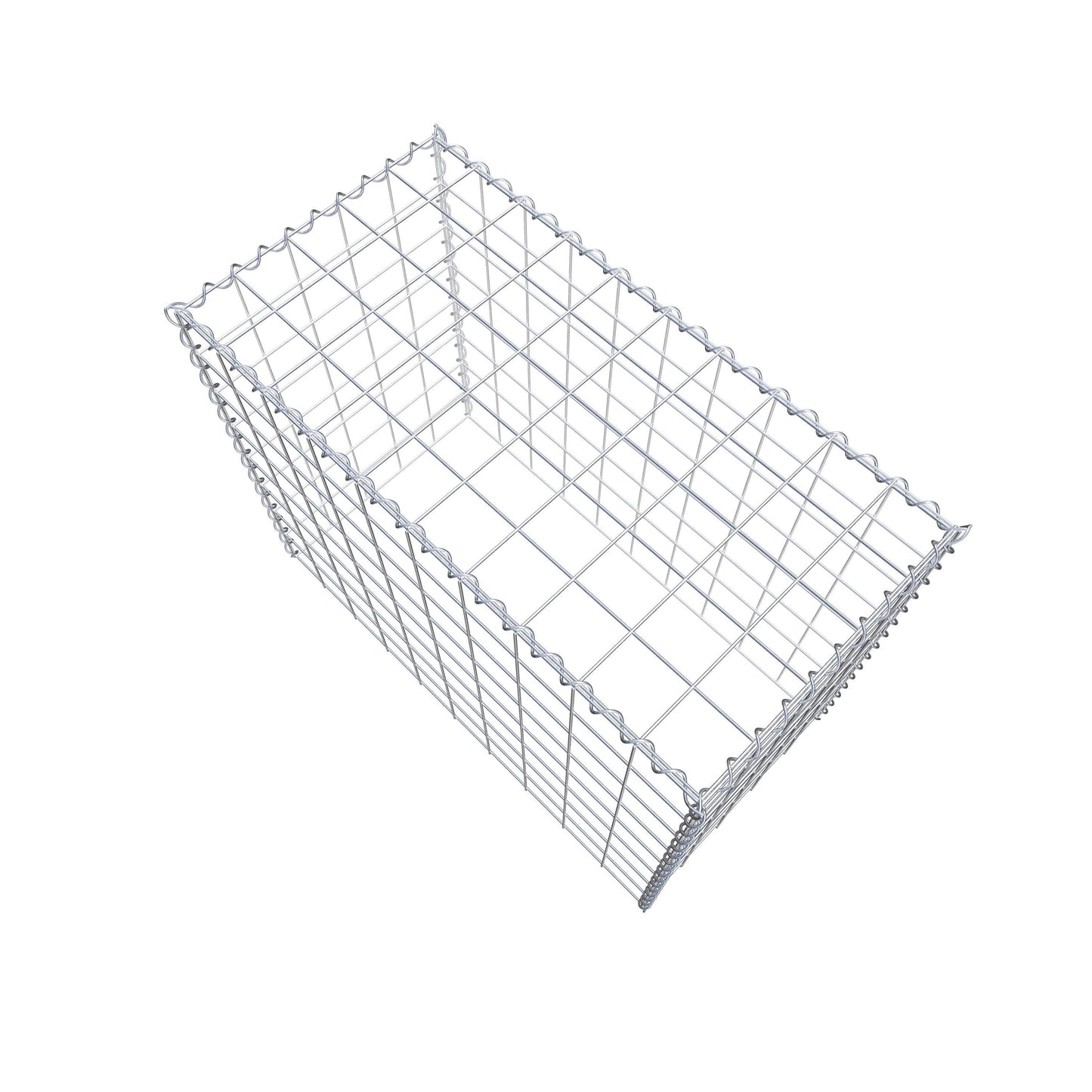 Gabião Tipo 3 100 cm x 80 cm x 50 cm (C x A x P), malhagem 10 cm x 10 cm, espiral