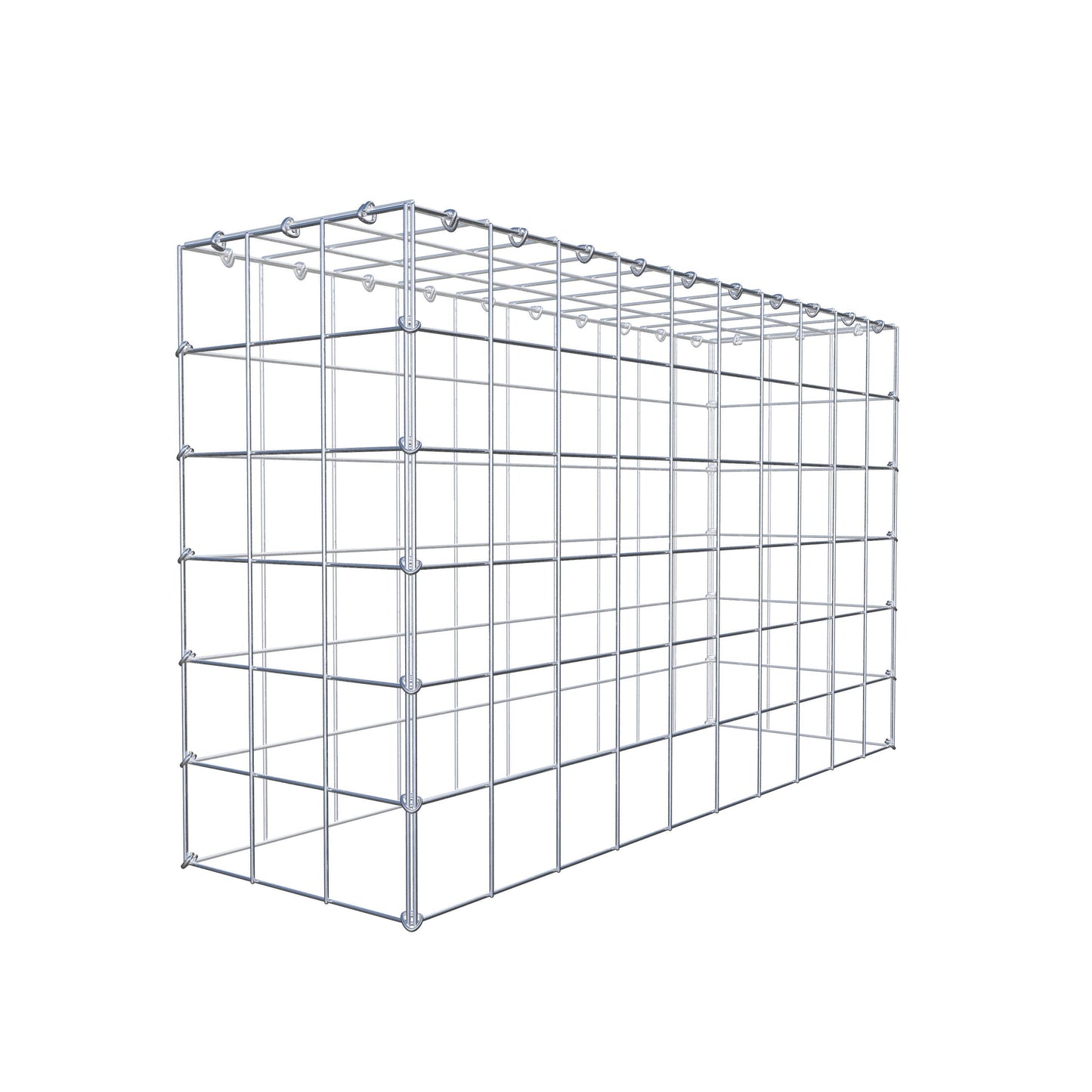 Gavión complementario de tipo 3 100 cm x 60 cm x 30 cm (L x A x P), malla 10 cm x 10 cm, anillo en C