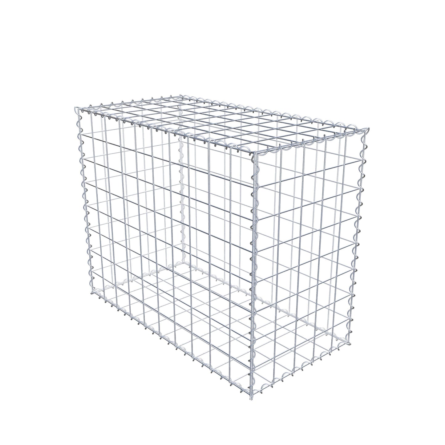 Gabion 100 cm x 80 cm x 50 cm (L x H x D), mesh size 10 cm x 10 cm, spiral