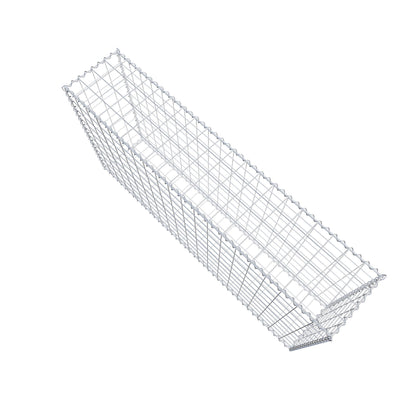 Gabbione 200 cm x 100 cm x 40 cm (L x H x P), maglia 10 cm x 10 cm, spirale