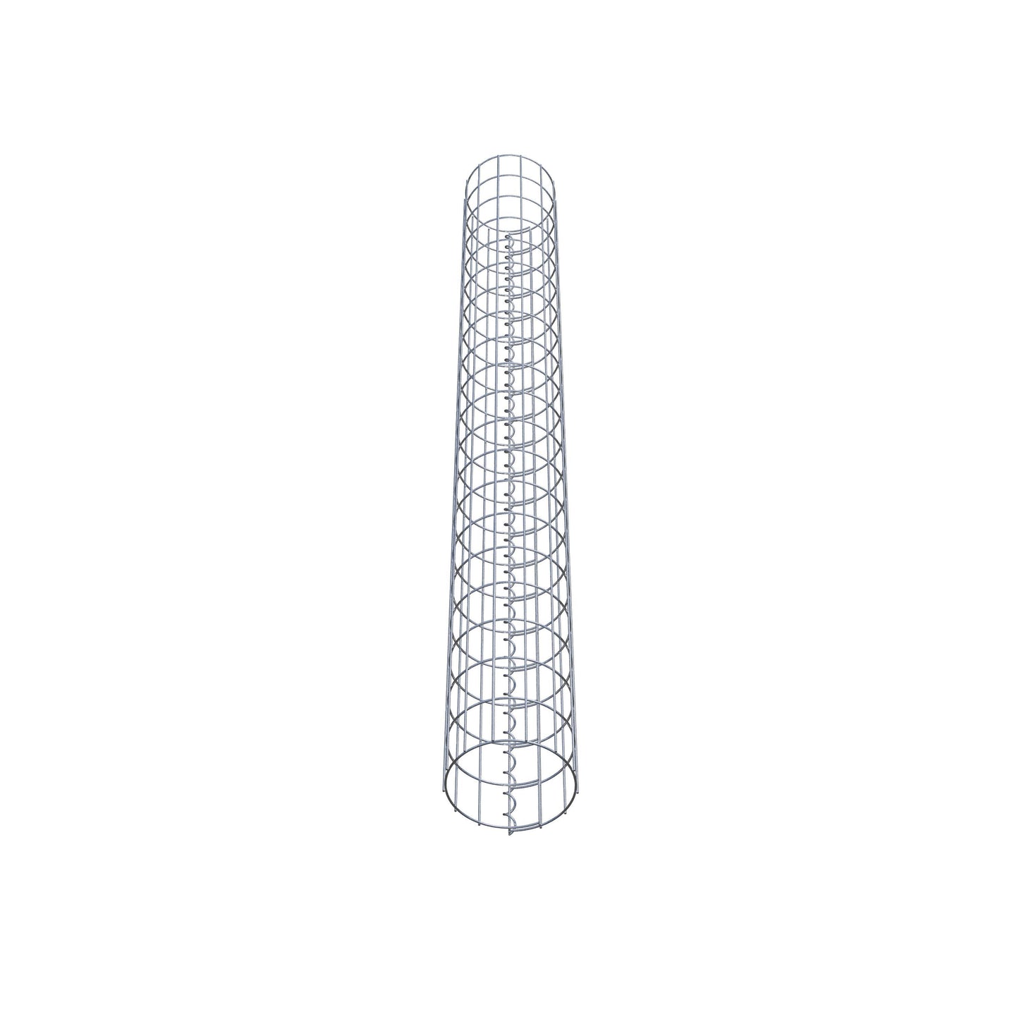 Gabionensäule rund feuerverzinkt, 22 cm Durchmesser, 200 cm Höhe, MW 5 cm x 10 cm