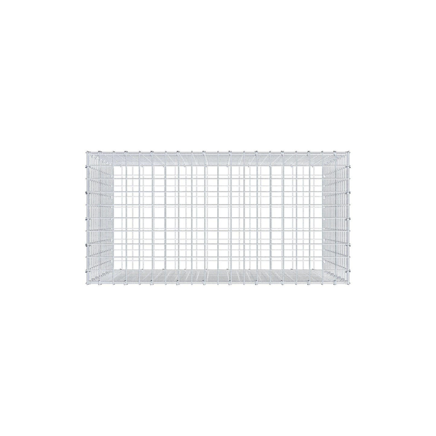 Gabion 100 cm x 70 cm x 50 cm (L x H x D), maskstorlek 5 cm x 5 cm, C-ring