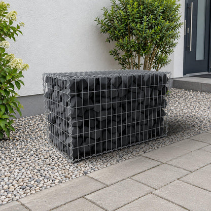 Gabbione 100 cm x 60 cm x 50 cm (L x H x P), maglia 5 cm x 10 cm, spirale