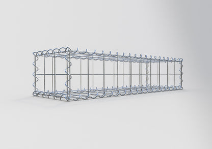 Gabione 100 cm x 20 cm x 30 cm (L x H x T), Maschenweite 10 cm x 10 cm, Spirale