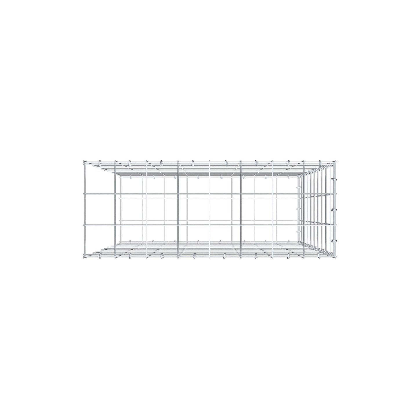 Fourche rapportée type 2 100 cm x 80 cm x 30 cm (L x H x P), mailles 10 cm x 10 cm, anneau C