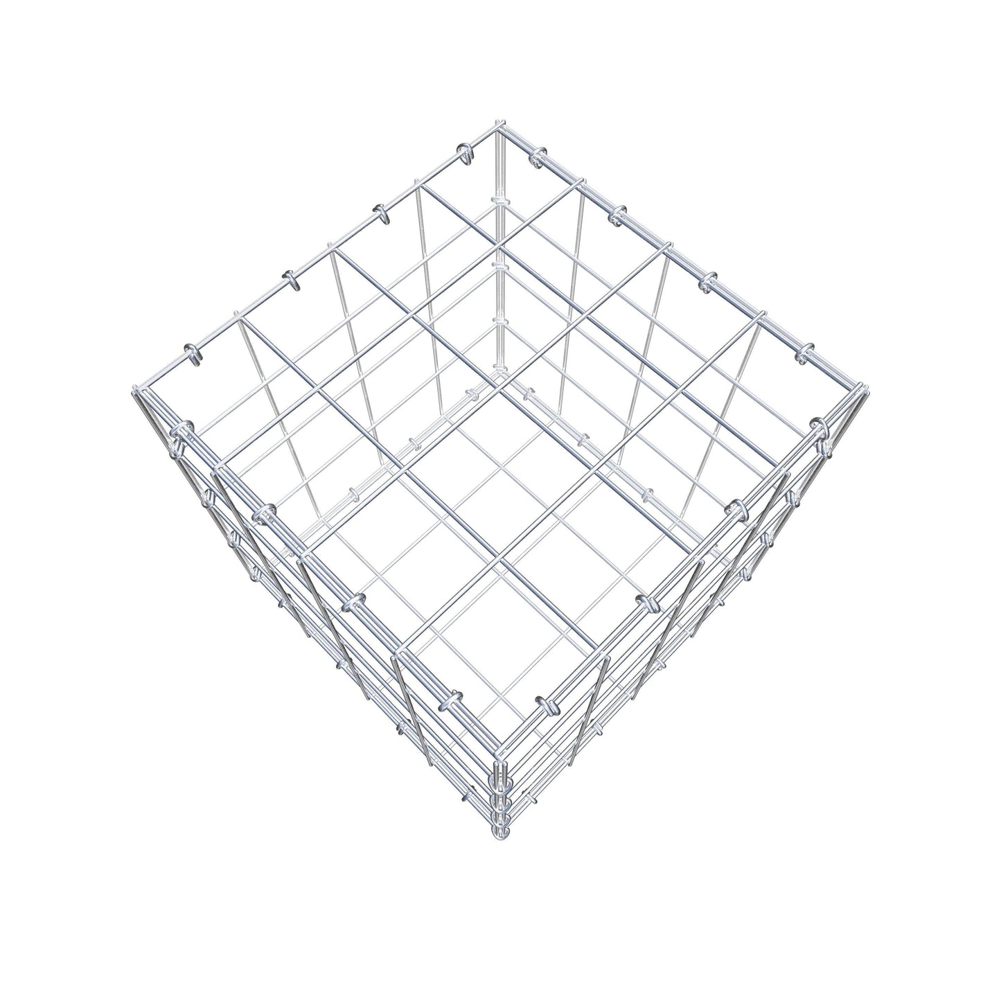 Gabbione 40 cm x 40 cm x 40 cm (L x H x P), maglia 10 cm x 10 cm, anello a C