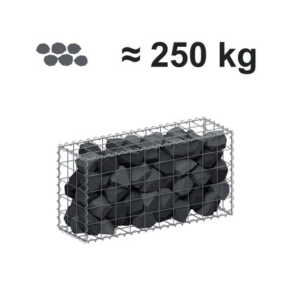 Gabione 100 cm x 50 cm x 30 cm (L x H x T), Maschenweite 10 cm x 10 cm, Spirale