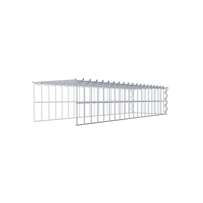 Gabion rapporté type 4 100 cm x 20 cm x 30 cm (L x H x P), mailles 5 cm x 10 cm, spirale