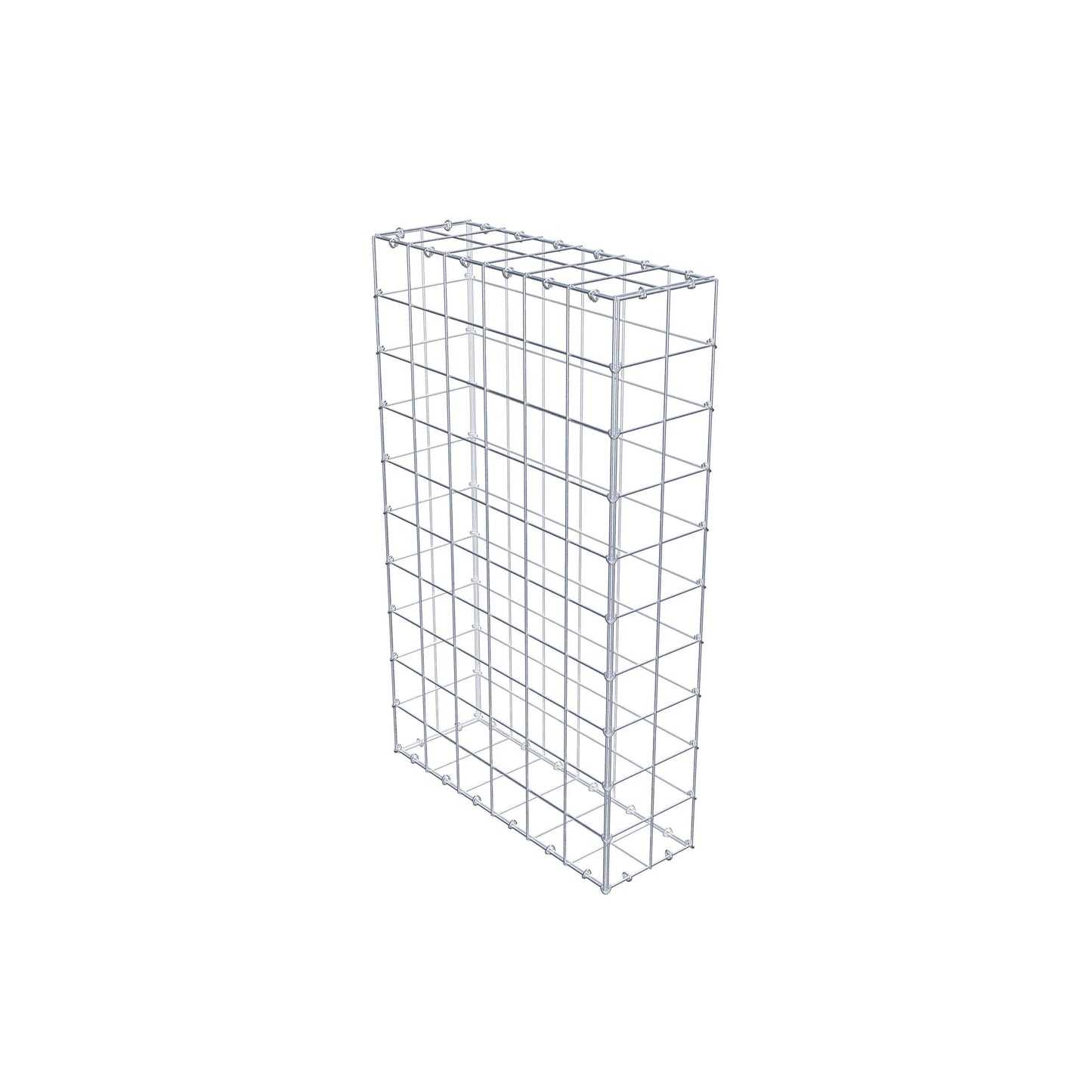 Gabbione 100 cm x 60 cm x 20 cm (L x H x P), maglia 10 cm x 10 cm, anello a C