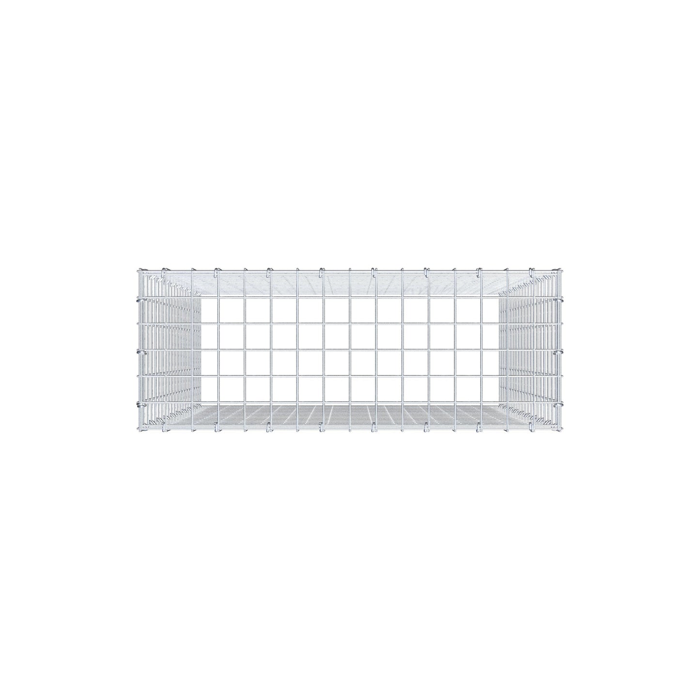 Gabbione aggiuntivo di tipo 3 100 cm x 80 cm x 30 cm (L x H x P), maglia 5 cm x 5 cm, anello a C