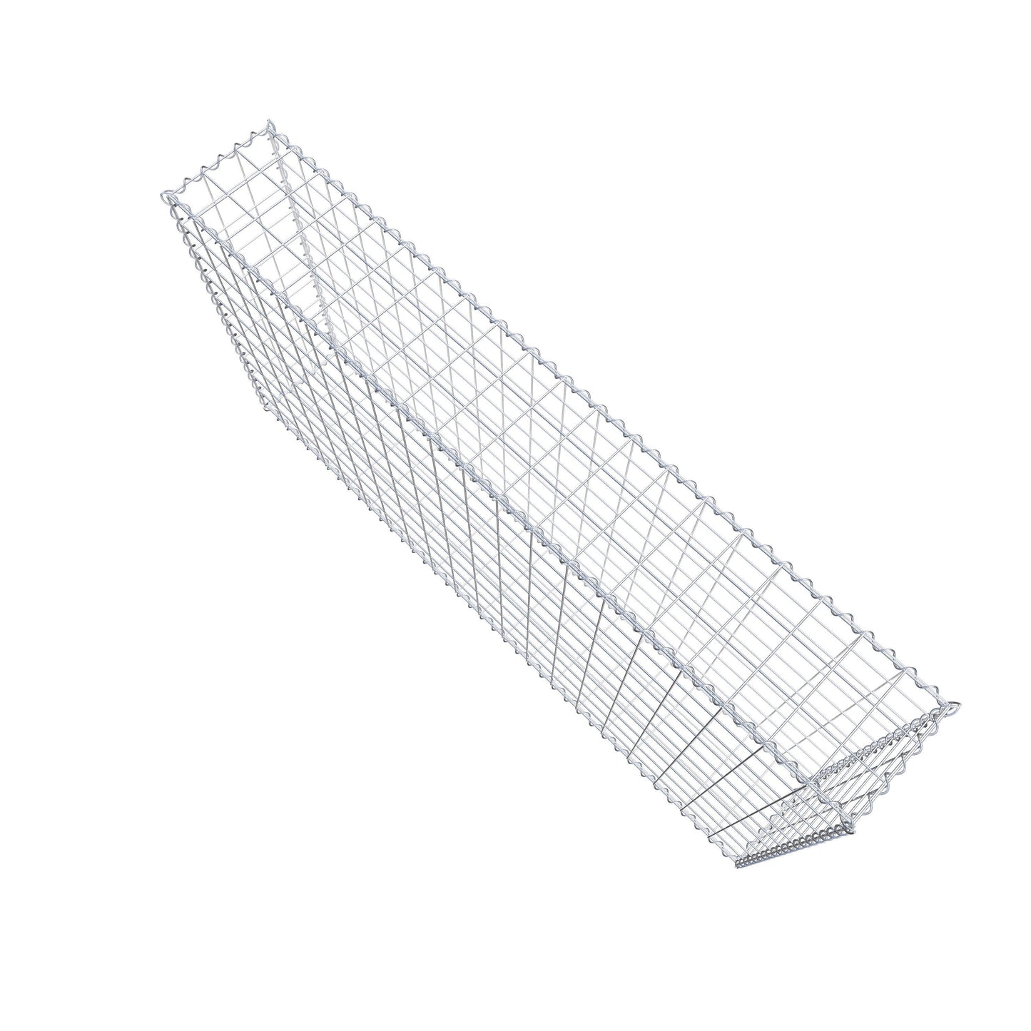 Gabião 200 cm x 100 cm x 30 cm (C x A x P), malhagem 10 cm x 10 cm, espiral