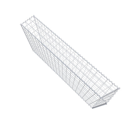 Gabião 200 cm x 100 cm x 30 cm (C x A x P), malhagem 10 cm x 10 cm, espiral