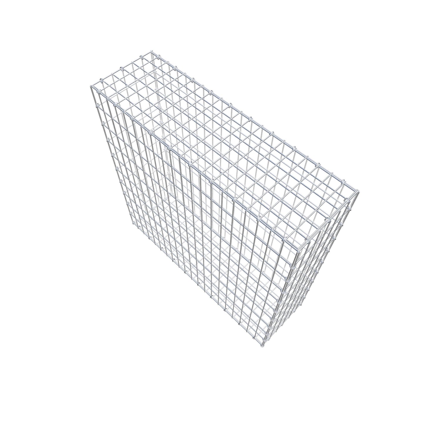 Gabião 100 cm x 100 cm x 30 cm (C x A x P), malhagem 5 cm x 10 cm, anel C