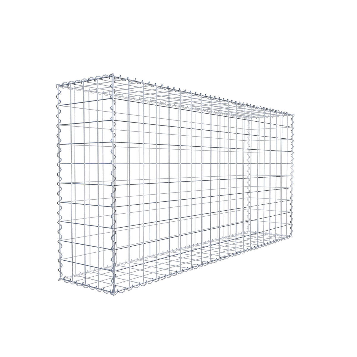 Gabion 200 cm x 100 cm x 40 cm (L x H x D), maskstorlek 10 cm x 10 cm, spiral