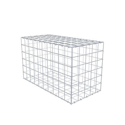 Gabbione 100 cm x 60 cm x 50 cm (L x H x P), maglia 10 cm x 10 cm, anello a C