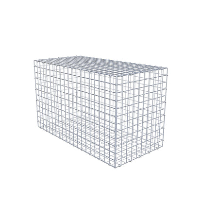 Gabion 100 cm x 60 cm x 50 cm (L x H x D), maskestørrelse 5 cm x 5 cm, C-ring