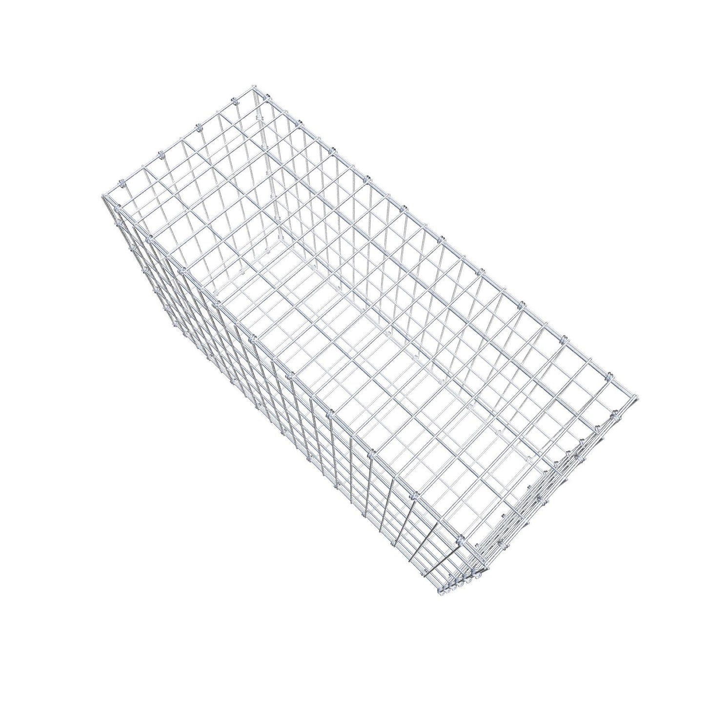 Gabbione 100 cm x 60 cm x 40 cm (L x H x P), maglia 5 x 10 cm, anello a spirale