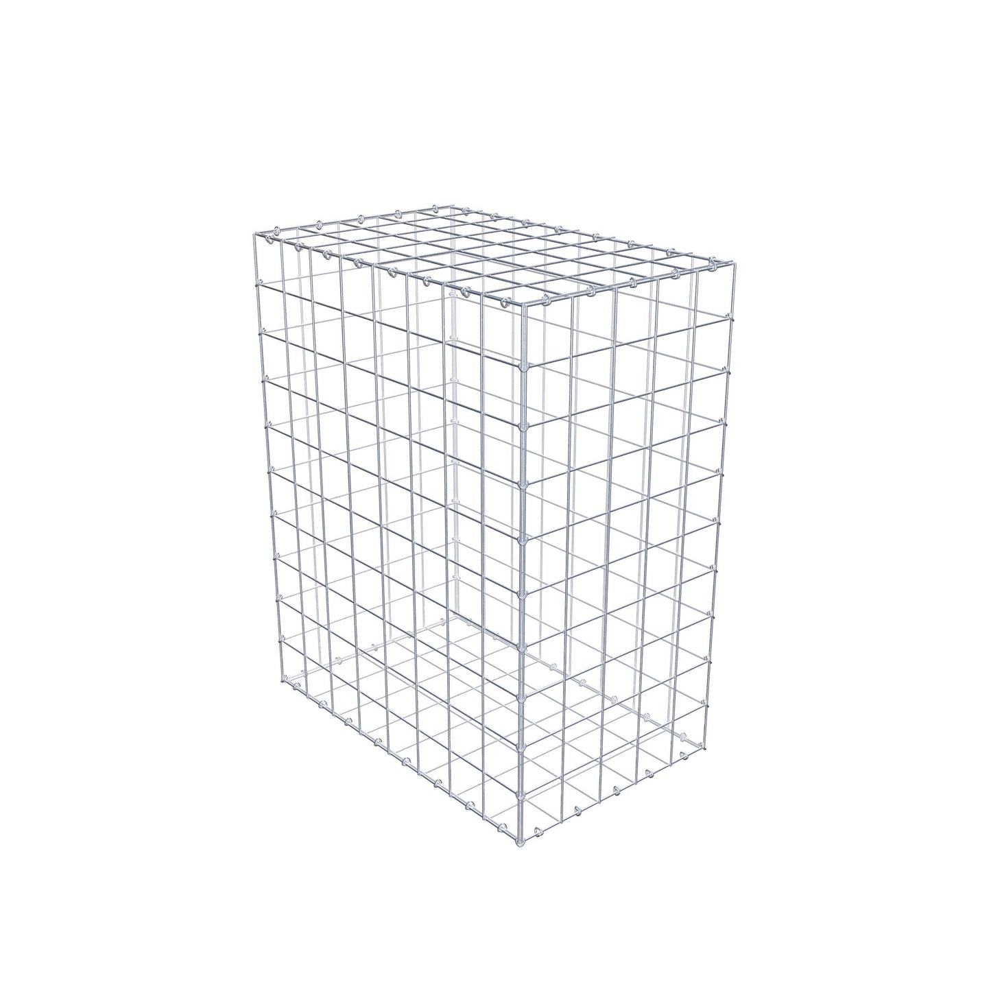 Gabion 100 cm x 80 cm x 50 cm (L x H x D), maskstorlek 10 cm x 10 cm, C-ring