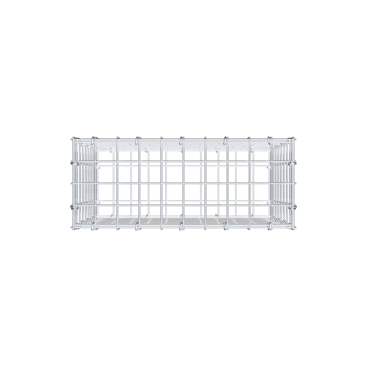 Gabion 50 cm x 40 cm x 20 cm (L x H x D), maskestørrelse 5 cm x 5 cm, C-ring