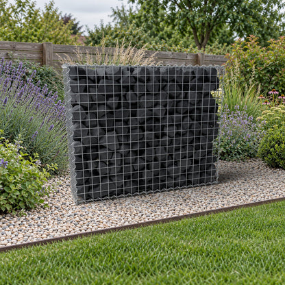 Gabion 100 cm x 80 cm x 20 cm (L x H x D), maskstorlek 5 cm x 5 cm, spiral