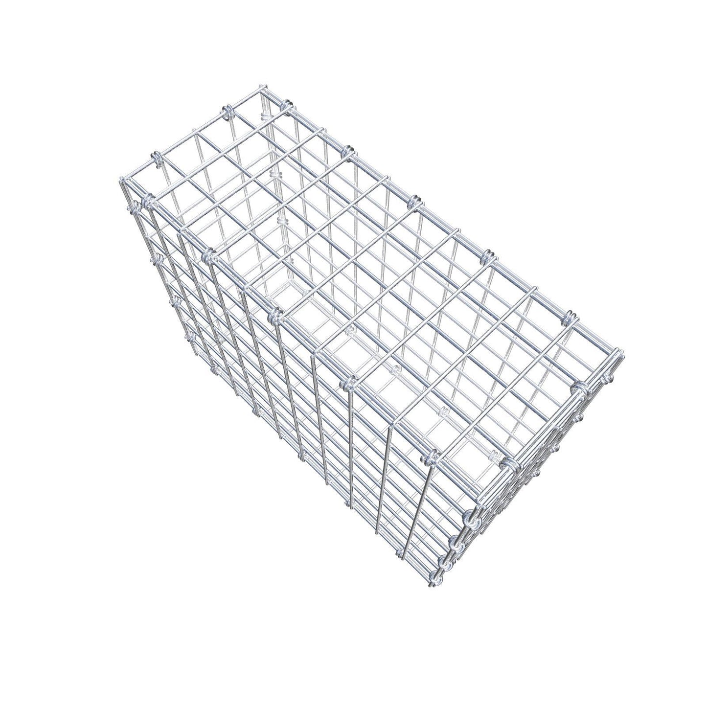 Gabião 50 cm x 40 cm x 20 cm (C x A x P), malhagem 5 x 5 cm, anel espiral