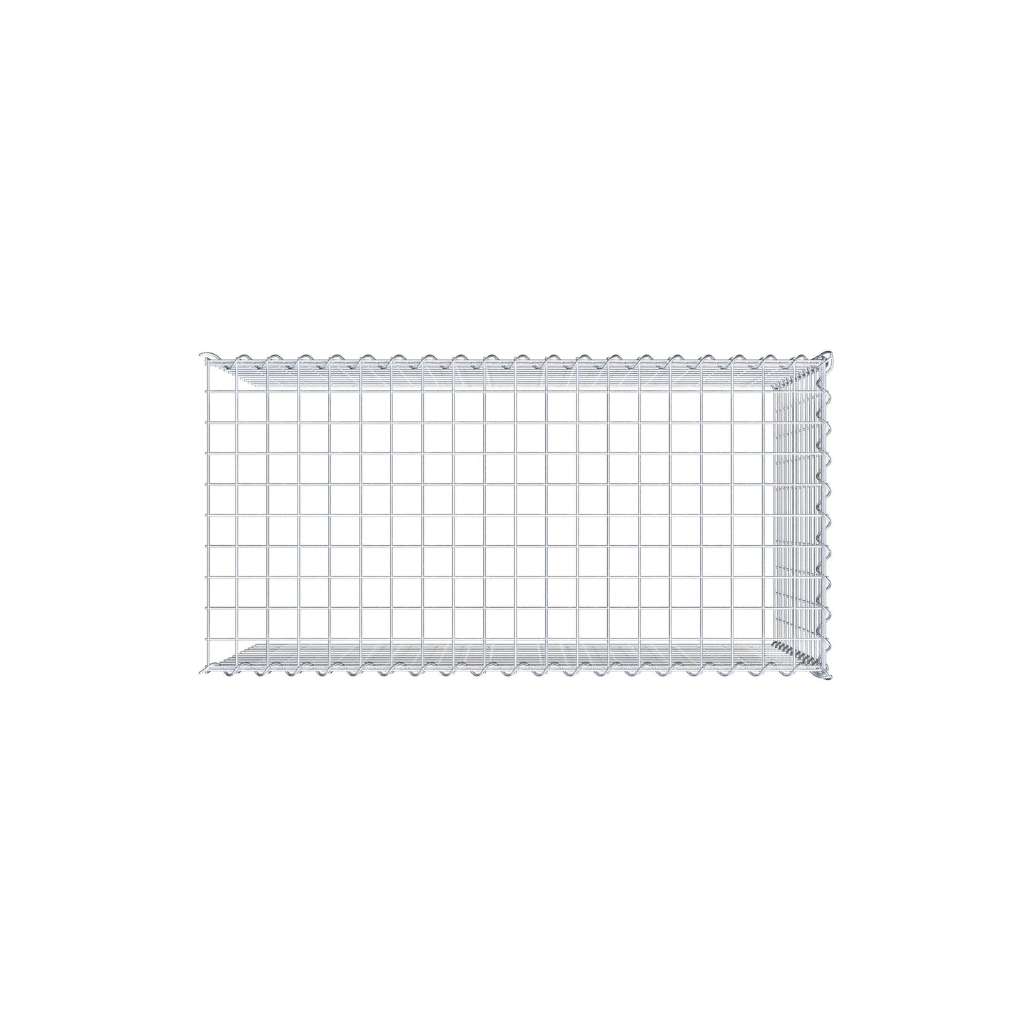 Gabbione aggiuntivo tipo 4 100 cm x 60 cm x 50 cm (L x H x P), dimensione maglia 5 cm x 5 cm, a spirale