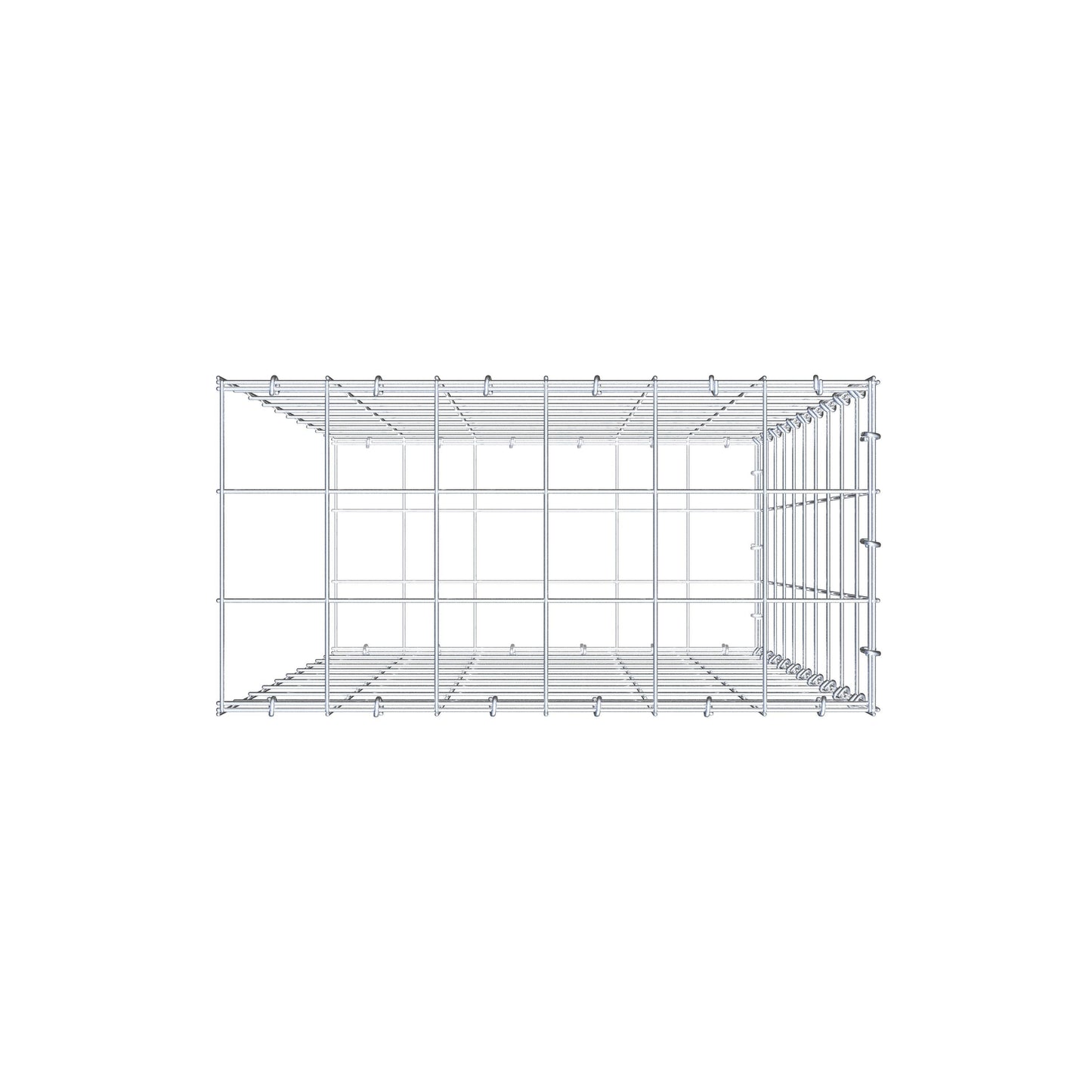Gabião Tipo 2 100 cm x 60 cm x 30 cm (C x A x P), malhagem 10 cm x 10 cm, anel C