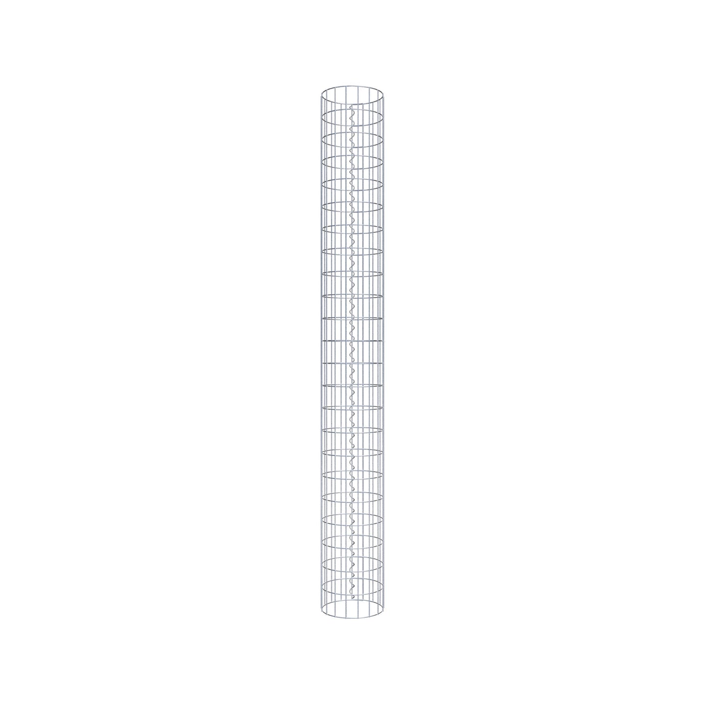 Colonna gabbionata rotonda 27 cm di diametro, 230 cm di altezza, maglia 5 cm x 10 cm