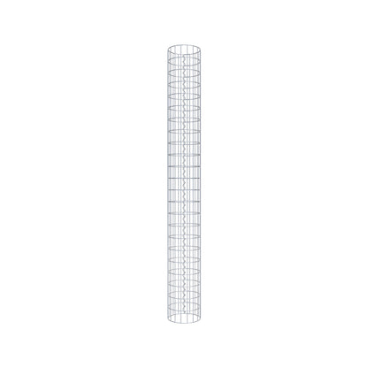 Colonna gabbionata rotonda 27 cm di diametro, 230 cm di altezza, maglia 5 cm x 10 cm