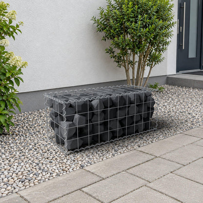 Gabbione 100 cm x 40 cm x 40 cm (L x H x P), maglia 10 cm x 10 cm, spirale