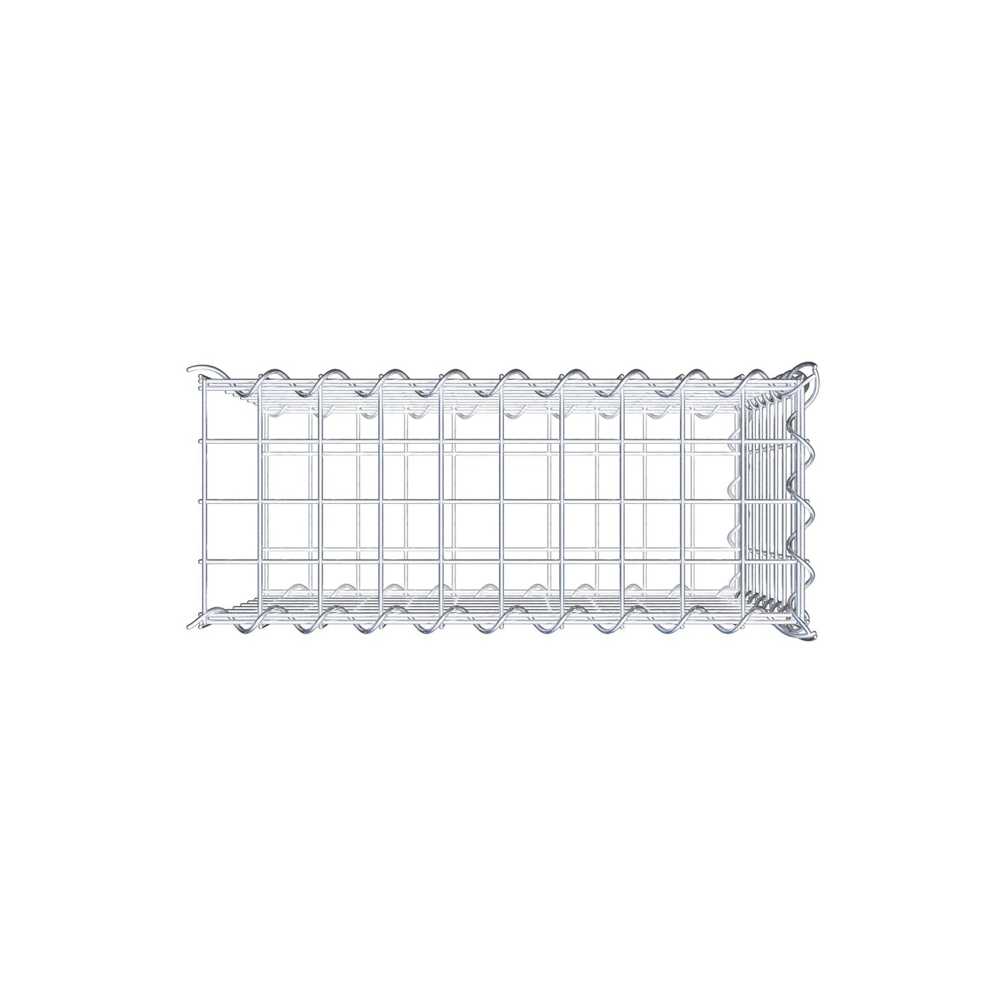 Gabbione aggiuntivo tipo 2 50 cm x 40 cm x 20 cm (L x H x P), dimensione maglia 5 cm x 5 cm, a spirale