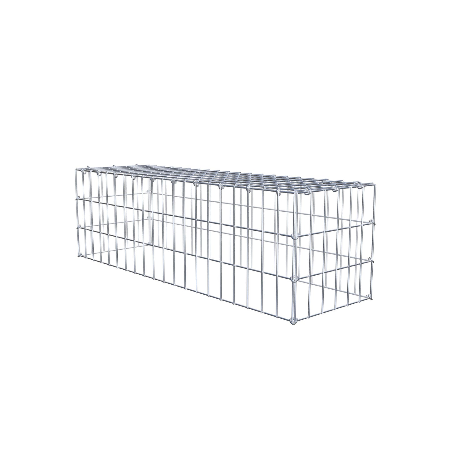Gabbione aggiuntivo di tipo 3 100 cm x 30 cm x 30 cm (L x A x P), maglia 5 cm x 10 cm, anello a C