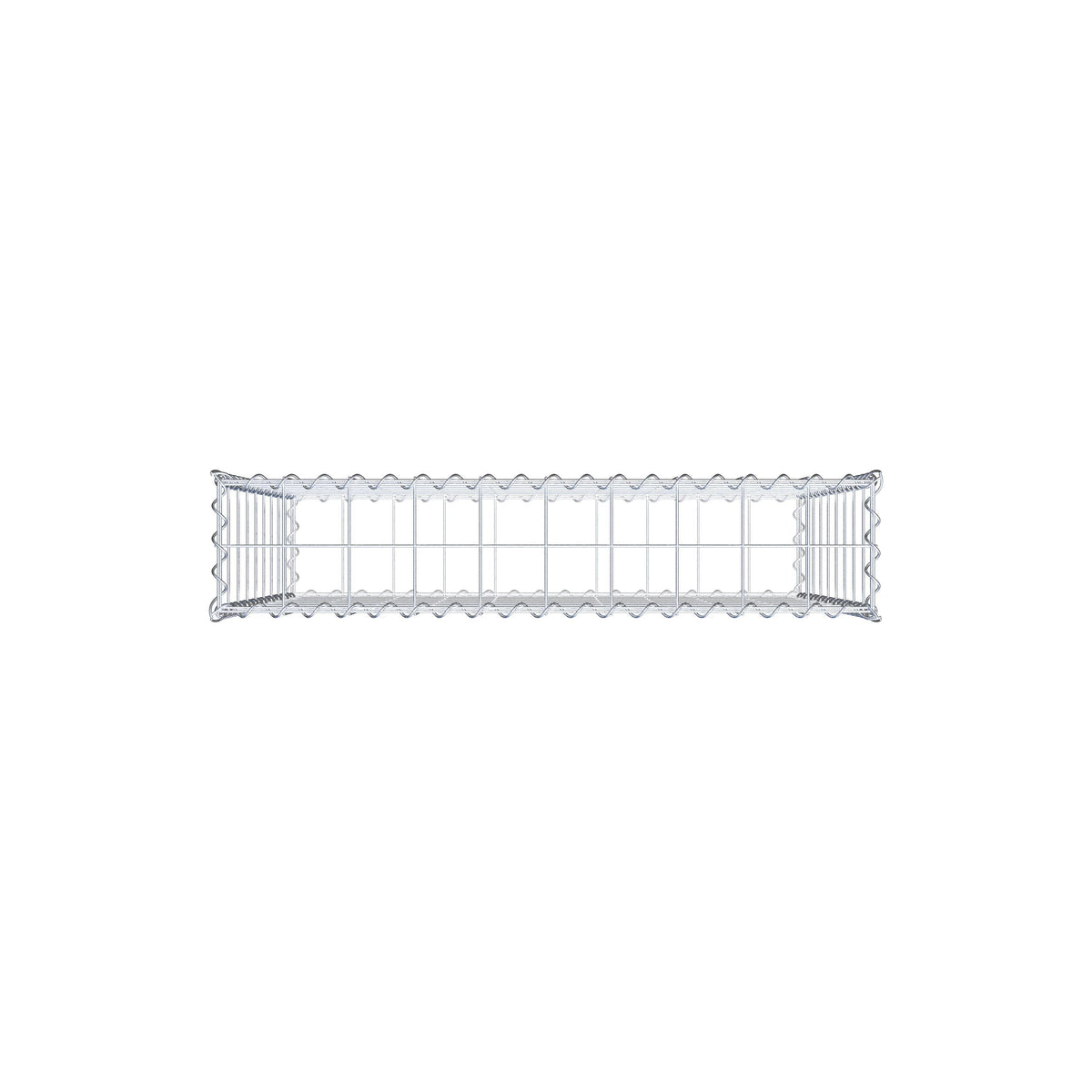 Gabbione 100 cm x 90 cm x 20 cm (L x H x P), maglia 10 cm x 10 cm, spirale