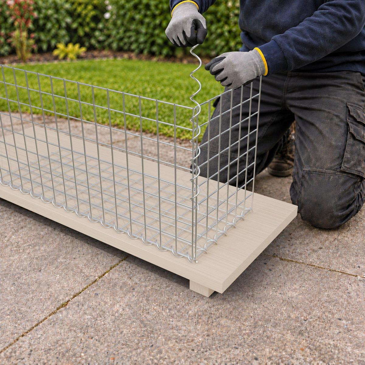 Gabion 80 cm x 40 cm x 30 cm (L x H x P), mailles 5 cm x 5 cm, spirale