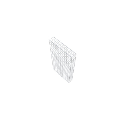 Typ 2 påbyggnadsgabion 200 cm x 100 cm x 20 cm (L x H x D), maskstorlek 10 cm x 10 cm, C-ring