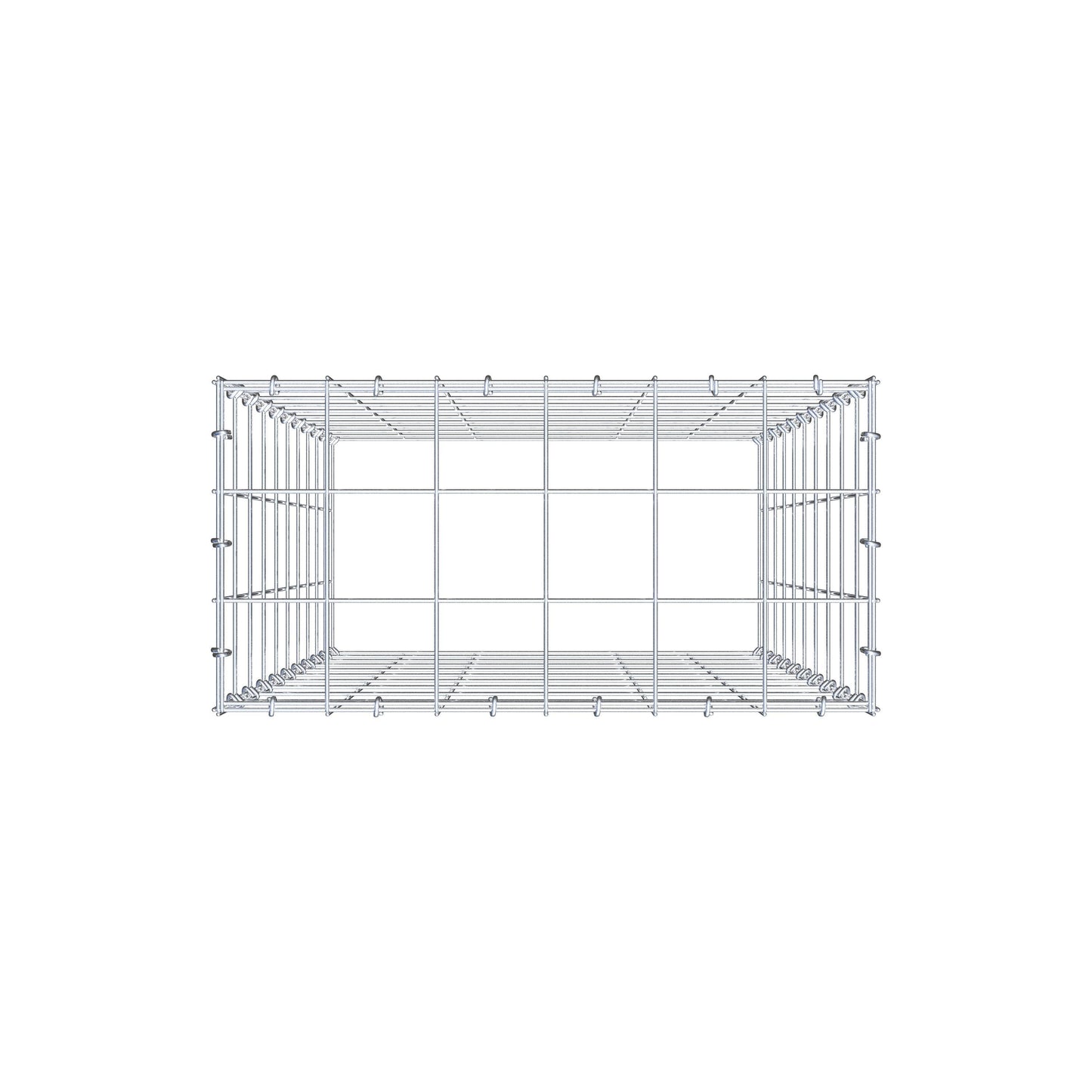 Gavión complementario de tipo 3 100 cm x 60 cm x 30 cm (L x A x P), malla 10 cm x 10 cm, anillo en C