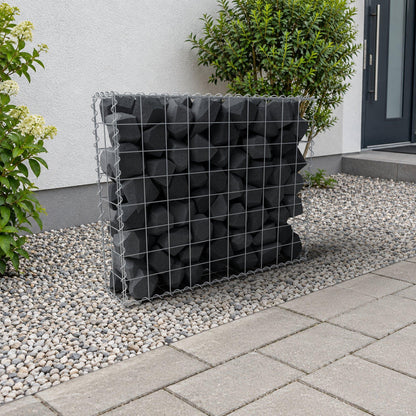 Gabion 100 cm x 80 cm x 20 cm (L x H x D), maskestørrelse 10 cm x 10 cm, spiral