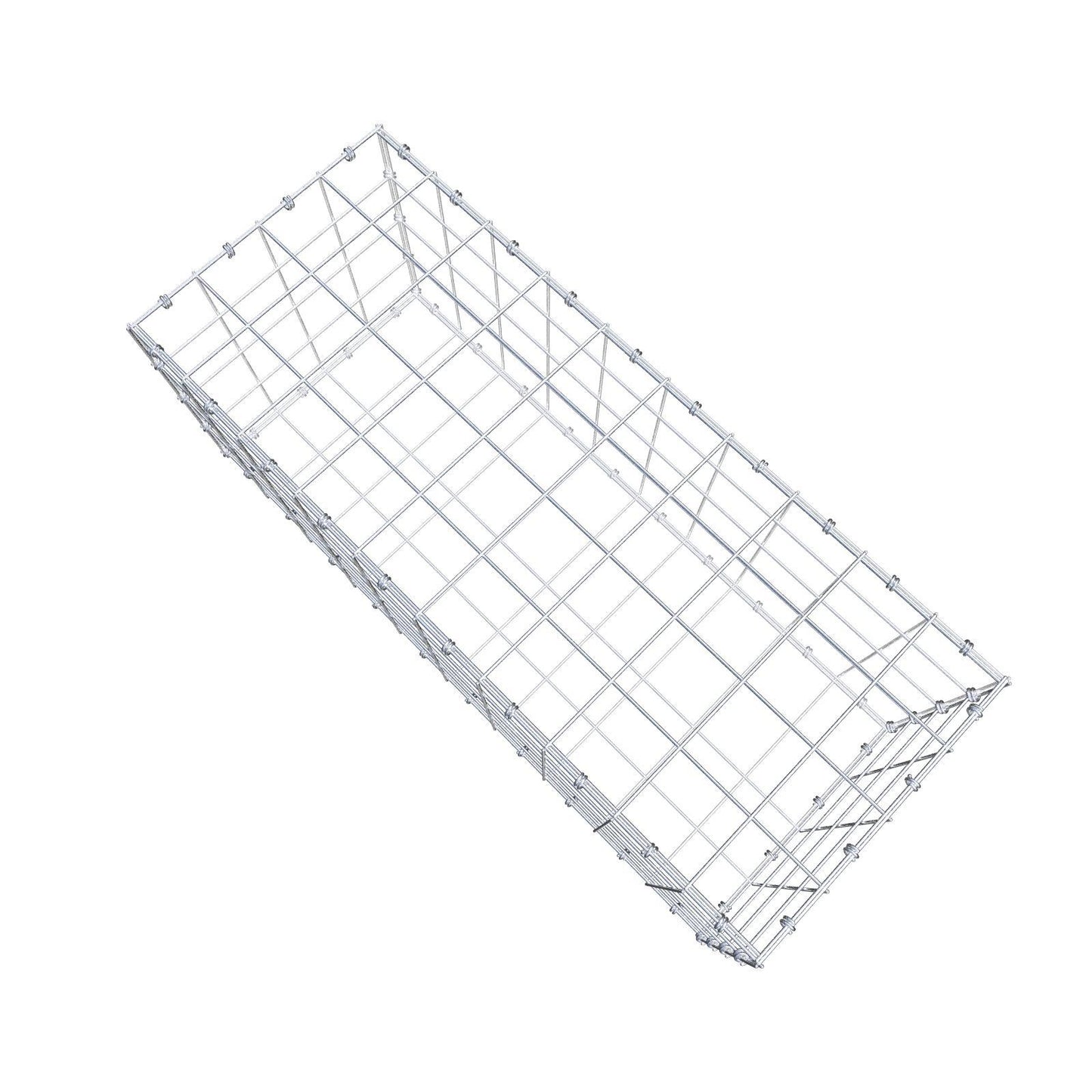 Gabion 100 cm x 40 cm x 40 cm (L x H x D), maskestørrelse 10 x 10 cm, spiralring