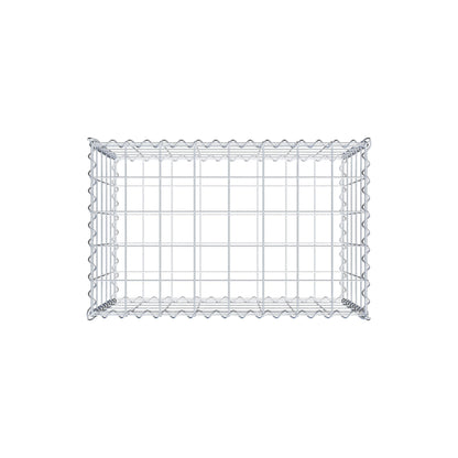 Gabion 80 cm x 50 cm x 50 cm (L x H x D), maskestørrelse 10 cm x 10 cm, spiral