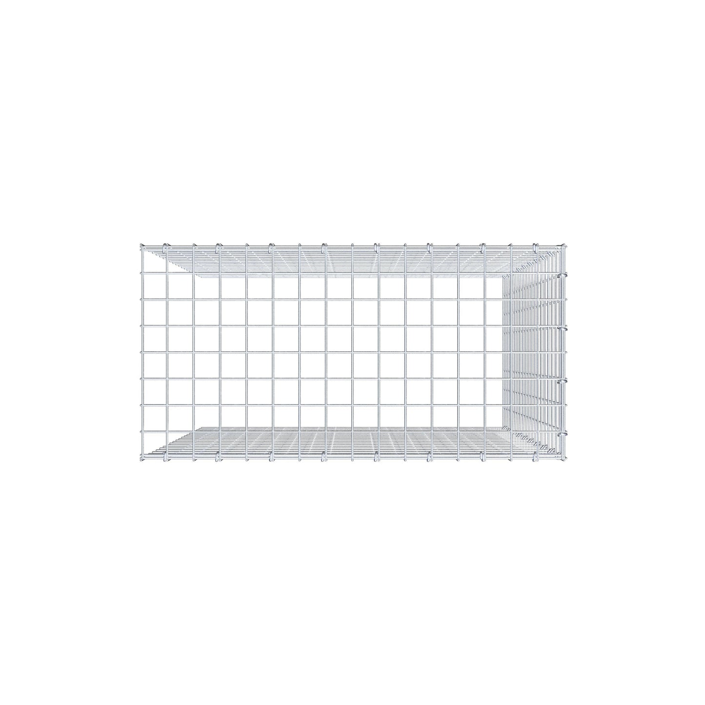 Gabbione aggiuntivo tipo 4 100 cm x 80 cm x 40 cm (L x H x P), maglia 5 cm x 5 cm, anello a C