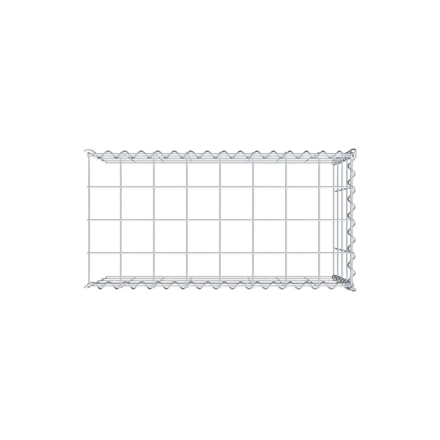 Gabião tipo 4 80 cm x 40 cm x 40 cm (C x A x P), malhagem 10 cm x 10 cm, espiral