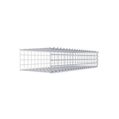 Gabbione aggiuntivo tipo 2 100 cm x 20 cm x 40 cm (L x A x P), maglia 5 cm x 5 cm, a spirale