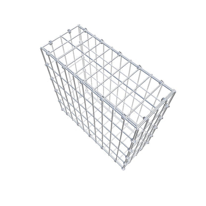 Gabione 50 cm x 50 cm x 20 cm (L x H x T), Maschenweite 5 x 10 cm, Spiralring