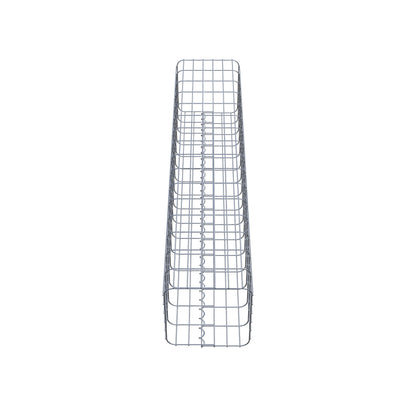 Columna de gaviones angular 32 cm x 32 cm, 160 cm de altura, MW 5 cm x 10 cm