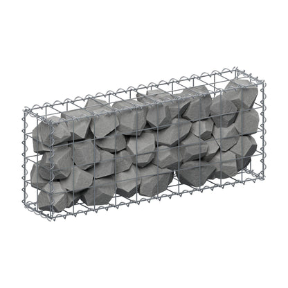 Gabbione 100 cm x 40 cm x 20 cm (L x H x P), maglia 10 cm x 10 cm, spirale