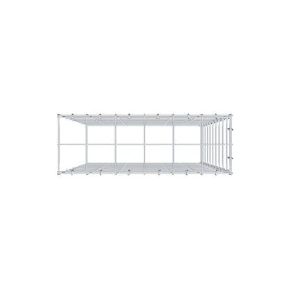 Typ 4 påbyggnadsgabion 100 cm x 60 cm x 20 cm (L x H x D), maskstorlek 10 cm x 10 cm, C-ring