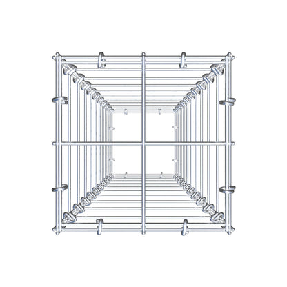Gabion 100 cm x 20 cm x 20 cm (L x H x P), maille 10 cm x 10 cm, anneau en C