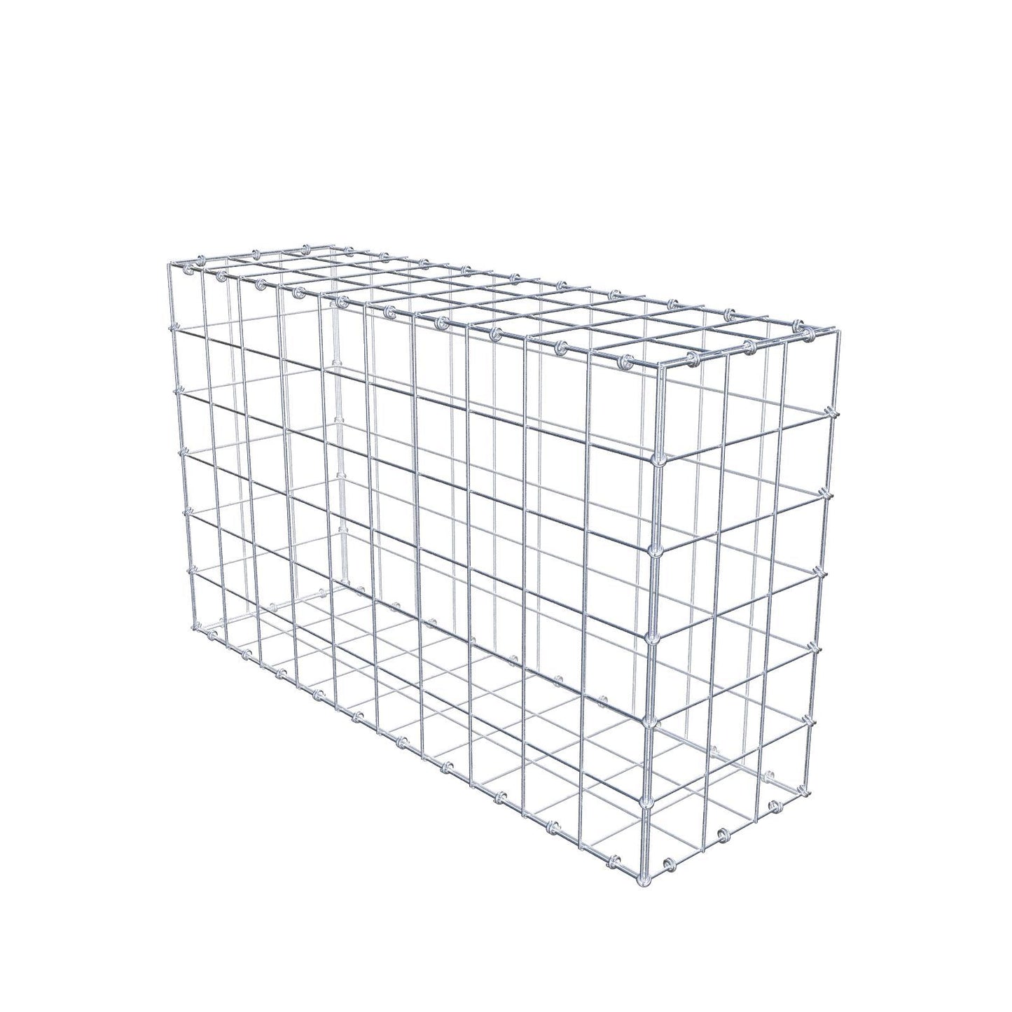 Gabbione 100 cm x 60 cm x 30 cm (L x H x P), maglia 10 x 10 cm, anello a spirale