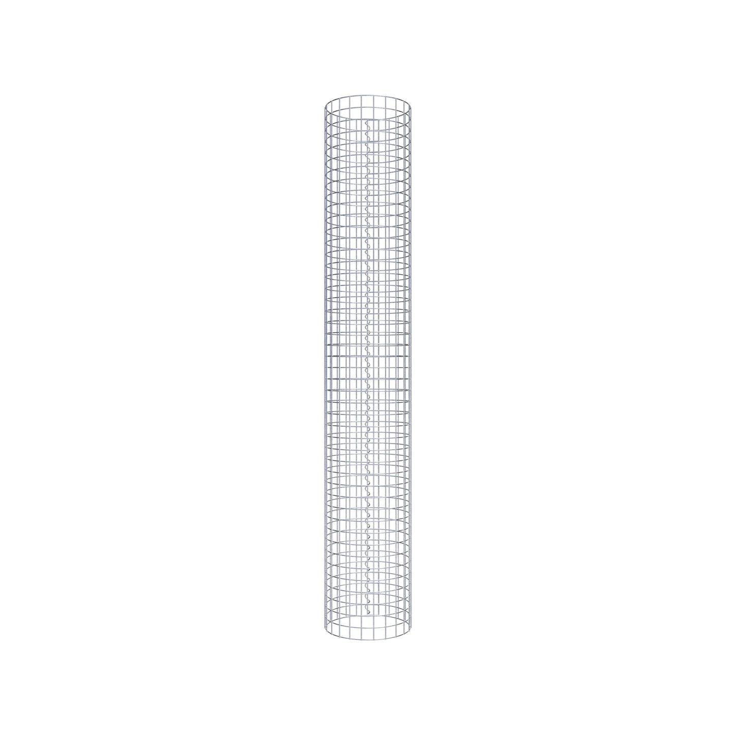 Gabion column around 37 cm diameter, 230 cm height, mesh size 5 cm x 5 cm